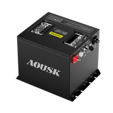 AOUSK 36V 105Ah MINI Lithium Battery for Golf Cart, Built-in Smart 200A BMS, with Touch Monitor & Mobile APP, 4000+ Cycles Rechargeable LiFePO4 Battery, Max 8.06kW Power Output, Perfect for Golf Carts