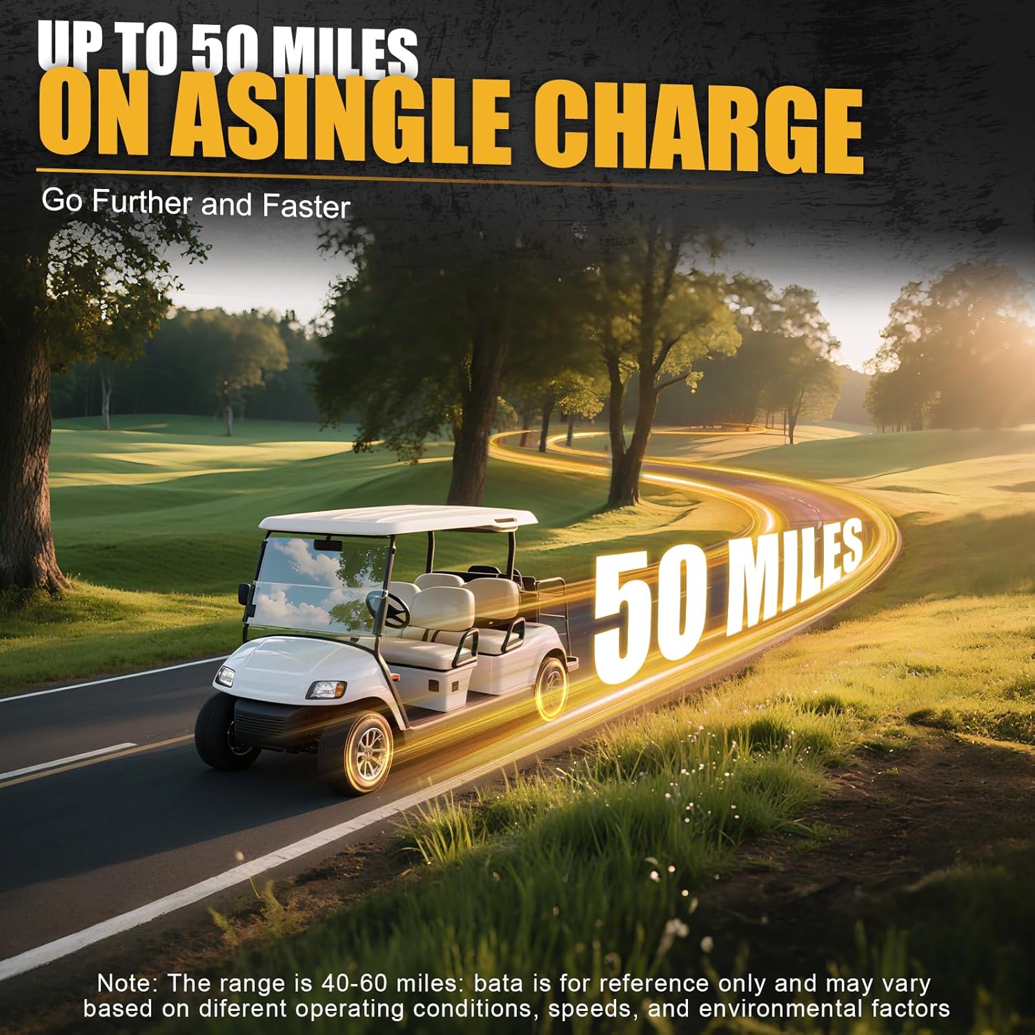 AOUSK 48V 105Ah Lithium Golf Cart Batteries, Built-in 200A BMS Peak current 1000A with Touch Monitor & Mobile APP, 6000+ Cycles Rechargeable, Perfect for Golf Carts(with 58.4V 22A fast charger)